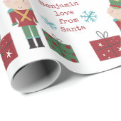 おもちゃソルジャーチャイルドネームラブサンタクリスマス ラッピングペーパー (ロールコーナー)