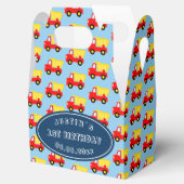 おもちゃダンプトラック男の子の最初の誕生日パーティー フェイバーボックス (オープン)