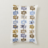 おもちゃテディベアの模様 アクセントクッション (裏面(縦))