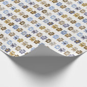 おもちゃテディベアの模様 ラッピングペーパー (角)