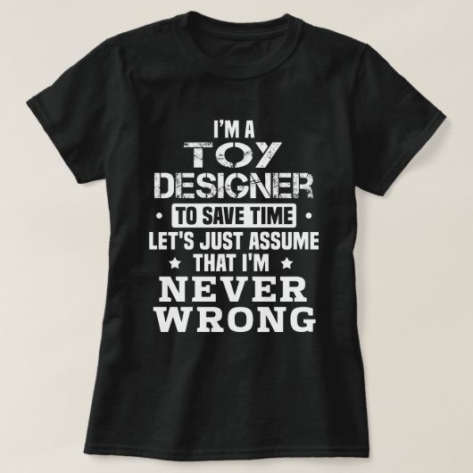 おもちゃデザイナー Tシャツ (デザイン正面)