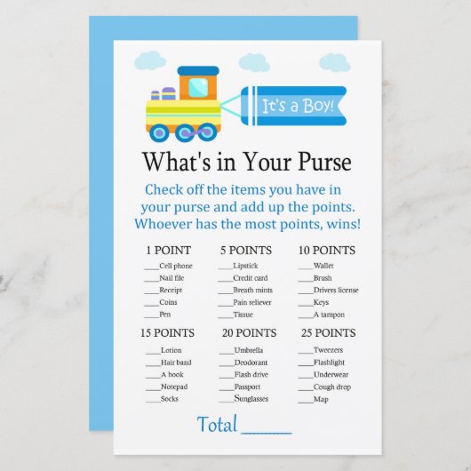 おもちゃトレイン財布のゲームの中に何があるか (正面/裏面)