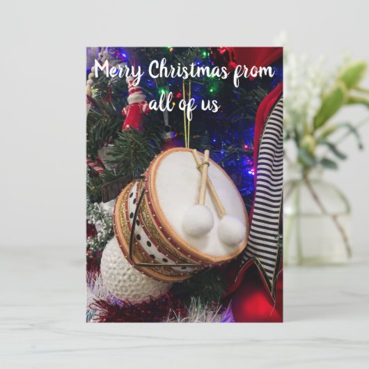 おもちゃドラムのクリスマスグリーティング シーズンカード (スタンド正面)