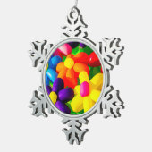 おもちゃバルーン花 スノーフレークピューターオーナメント (右)