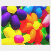 おもちゃバルーン花 フリースブランケット (正面(横))