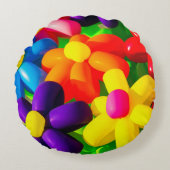 おもちゃバルーン花 ラウンドクッション (正面)
