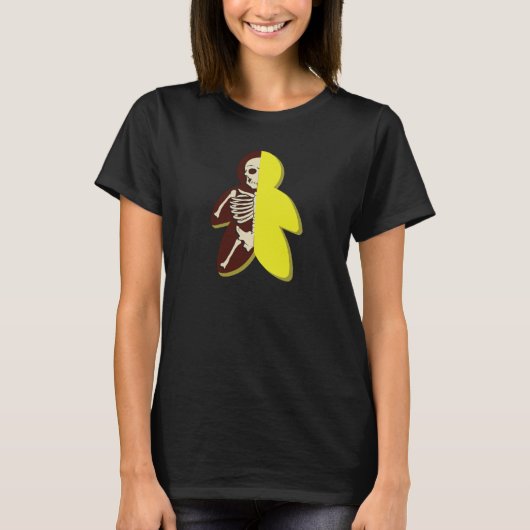 おもちゃフィギュアボードゲームポップルスケルトン黄色 Tシャツ (正面)