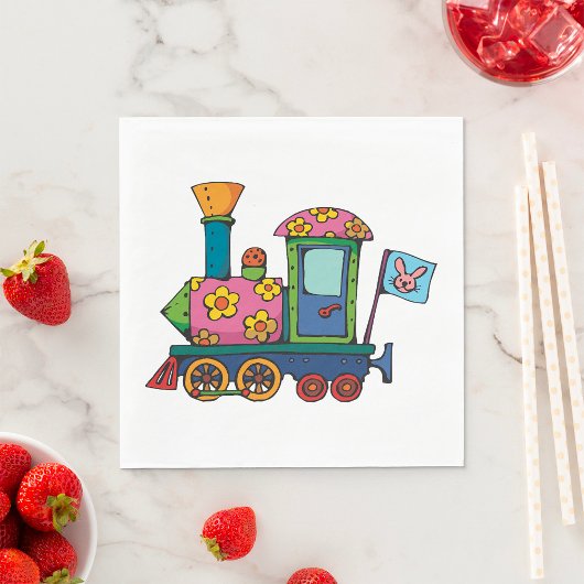 おもちゃフラワートレイン スタンダードランチョンナプキン