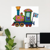 おもちゃフラワートレイン ポスター (ホームオフィス)