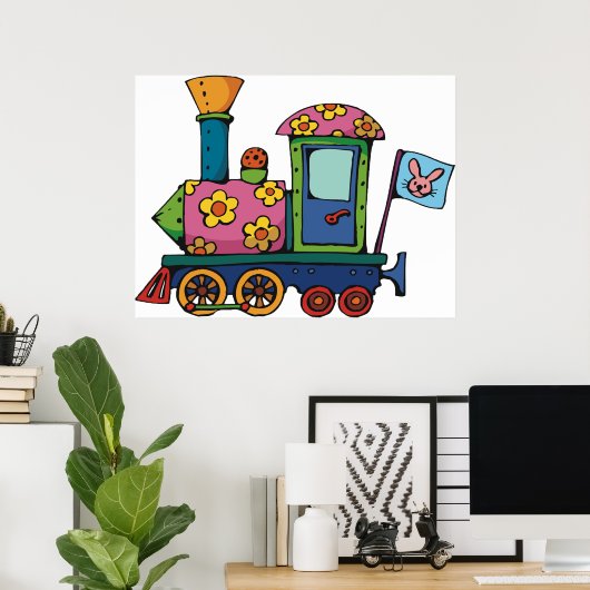 おもちゃフラワートレイン ポスター (ホームオフィス)