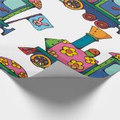 おもちゃフラワートレイン ラッピングペーパー