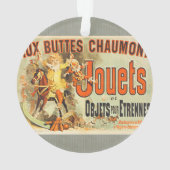 おもちゃフランスのジョーツフレンドヴィンテージポスター オーナメント (裏面)
