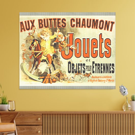 おもちゃフランスのジョーツフレンドヴィンテージポスター キャンバスプリント (インサイチュ (リビング))