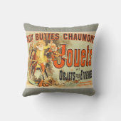 おもちゃフランスのジョーツフレンドヴィンテージポスター クッション (裏面)