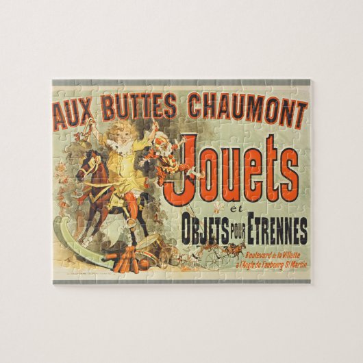 おもちゃフランスのジョーツフレンドヴィンテージポスター ジグソーパズル (横)