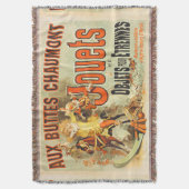 おもちゃフランスのジョーツフレンドヴィンテージポスター スローブランケット (正面縦)