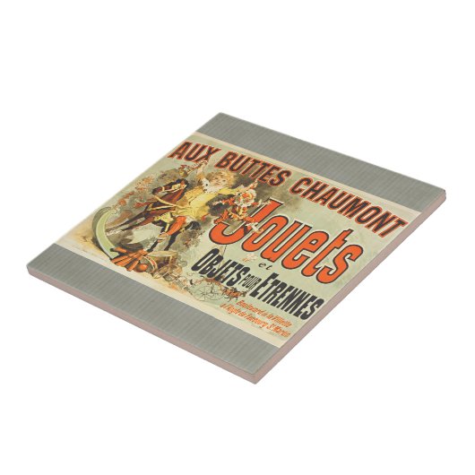 おもちゃフランスのジョーツフレンドヴィンテージポスター タイル (側面)