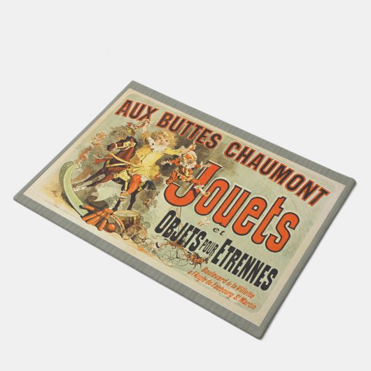 おもちゃフランスのジョーツフレンドヴィンテージポスター ドアマット (アングル)