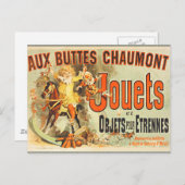 おもちゃフランスのジョーツフレンドヴィンテージポスター ポストカード (正面/裏面)
