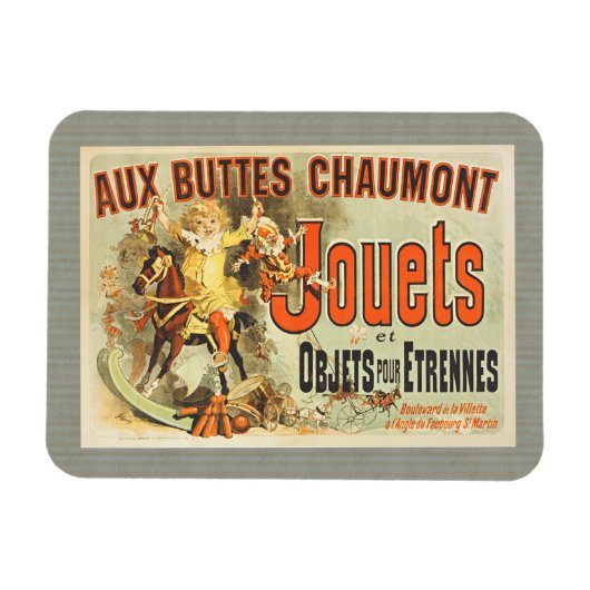 おもちゃフランスのジョーツフレンドヴィンテージポスター マグネット (横)