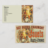 おもちゃフランスのジョーツフレンドヴィンテージポスター 名刺 (正面/裏面)