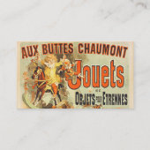 おもちゃフランスのジョーツフレンドヴィンテージポスター 名刺 (裏面)