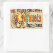 おもちゃフランスのジョーツフレンドヴィンテージポスター 長方形シール (バッグ)