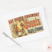 おもちゃフランスのジョーツフレンドヴィンテージポスター 長方形シール (封筒)