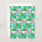 おもちゃブロック小 – 緑 ポストカード (正面/裏面)