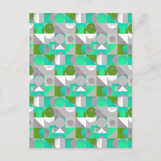 おもちゃブロック小 – 緑 ポストカード (正面)