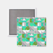 おもちゃブロック小 – 緑 マグネット (正面/裏面)