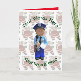 おもちゃホワイトポリスカスタムクリスマス シーズンカード