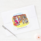 おもちゃメーカーの大きな四角のステッカー スクエアシール (封筒)