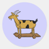 おもちゃヤギヴィンテージアートシール ラウンドシール (正面)