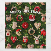 おもちゃワインラベル感じ付きクリスマスツリー ワインラベル (シングルラベル)