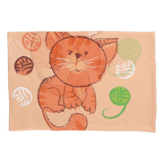 おもちゃヴィンテージイラストレーション。 枕カバー (正面)