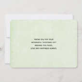 おもちゃ付きかわいいヴィンテージクリスマストレインありがとう サンキューカード (裏面)