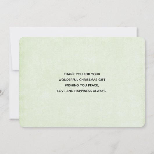 おもちゃ付きかわいいヴィンテージクリスマストレインありがとう サンキューカード (裏面)