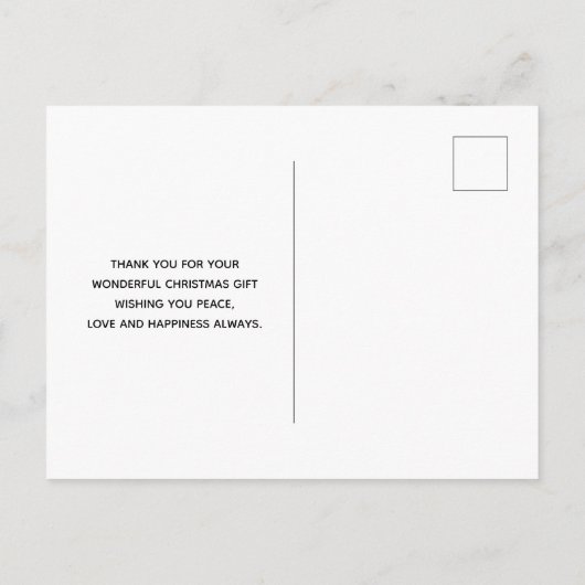 おもちゃ付きかわいいヴィンテージクリスマストレインありがとう ポストカード (裏面)