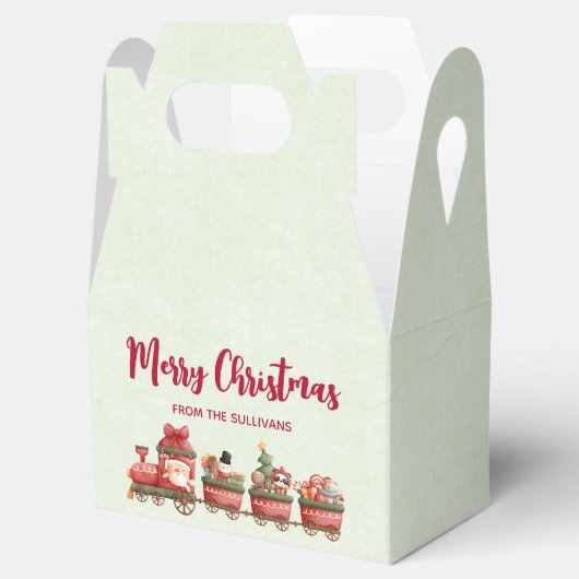 おもちゃ付きかわいいヴィンテージクリスマストレインクリスマス フェイバーボックス (オープン)