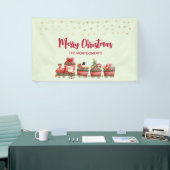 おもちゃ付きかわいいヴィンテージクリスマストレインクリスマス 横断幕 (トレードショー)