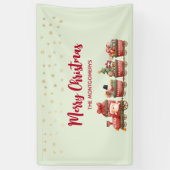 おもちゃ付きかわいいヴィンテージクリスマストレインクリスマス 横断幕 (縦)