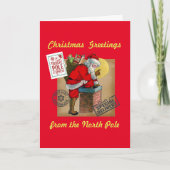 おもちゃ付き煙突を5"X7"折り畳みカード カード (正面)