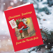 おもちゃ付き煙突を5"X7"折り畳みカード