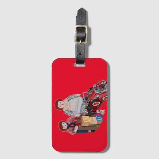 おもちゃ付きAnn & Andyのごちゃつき人形 ラゲッジタグ (正面縦)