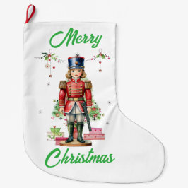 おもちゃ兵士クリスマスツリー ラージクリスマスストッキング