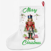 おもちゃ兵士クリスマスツリー ラージクリスマスストッキング (裏面)