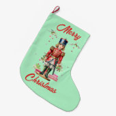 おもちゃ兵士クリスマスツリー ラージクリスマスストッキング (正面 (吊り時))