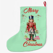 おもちゃ兵士クリスマスツリー ラージクリスマスストッキング (裏面)