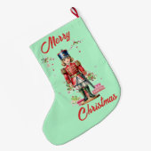 おもちゃ兵士クリスマスツリー ラージクリスマスストッキング (裏面 (吊り時))